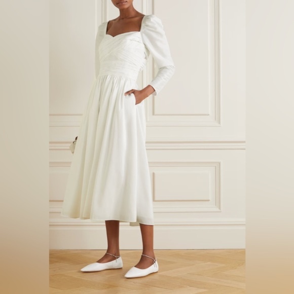 Self portrait US4 bridal taffeta dress worn once dry cleaned - Picture 5 of 5